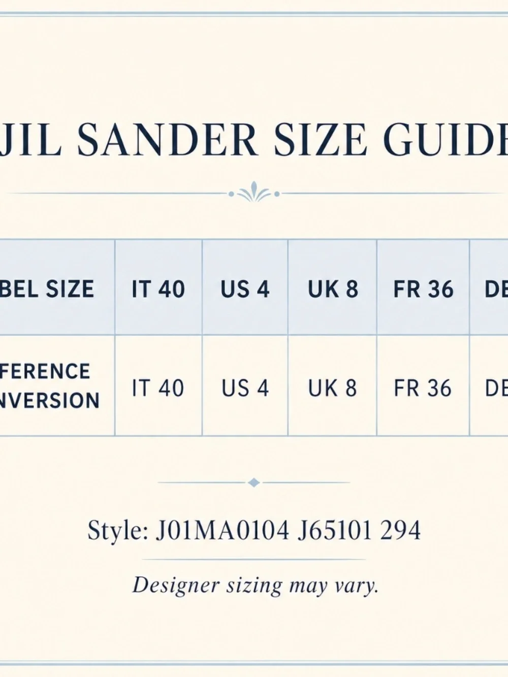 Jil Sander new original
